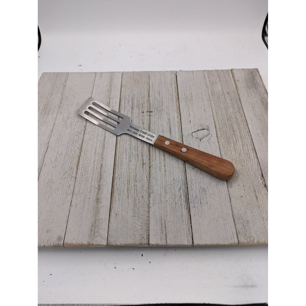 Stainless Steel Cake Brownie Spatula Server Wood Handle 10"
